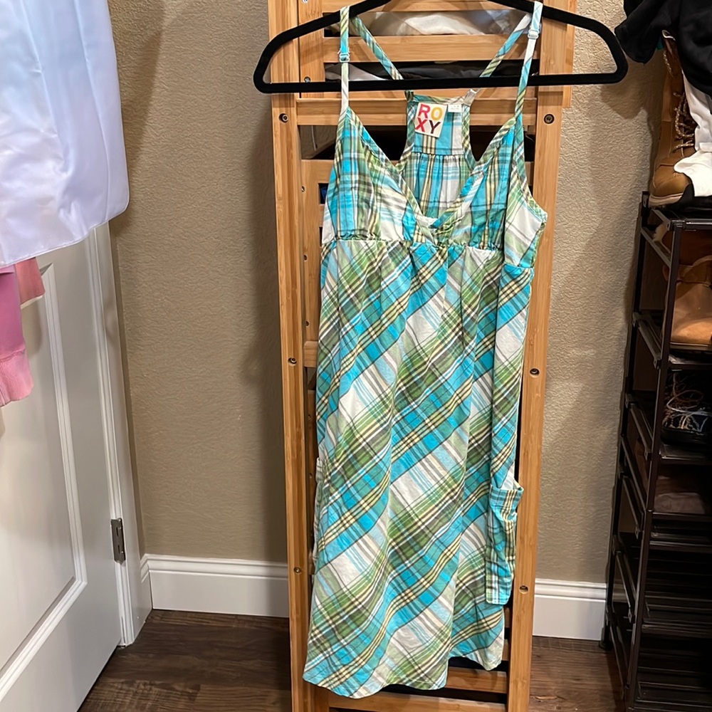 Green and Blue Roxy Dress Worn Once